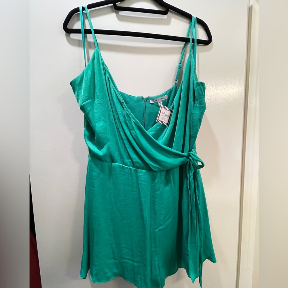 Naked Zebra Teal Wrap Jumpsuit